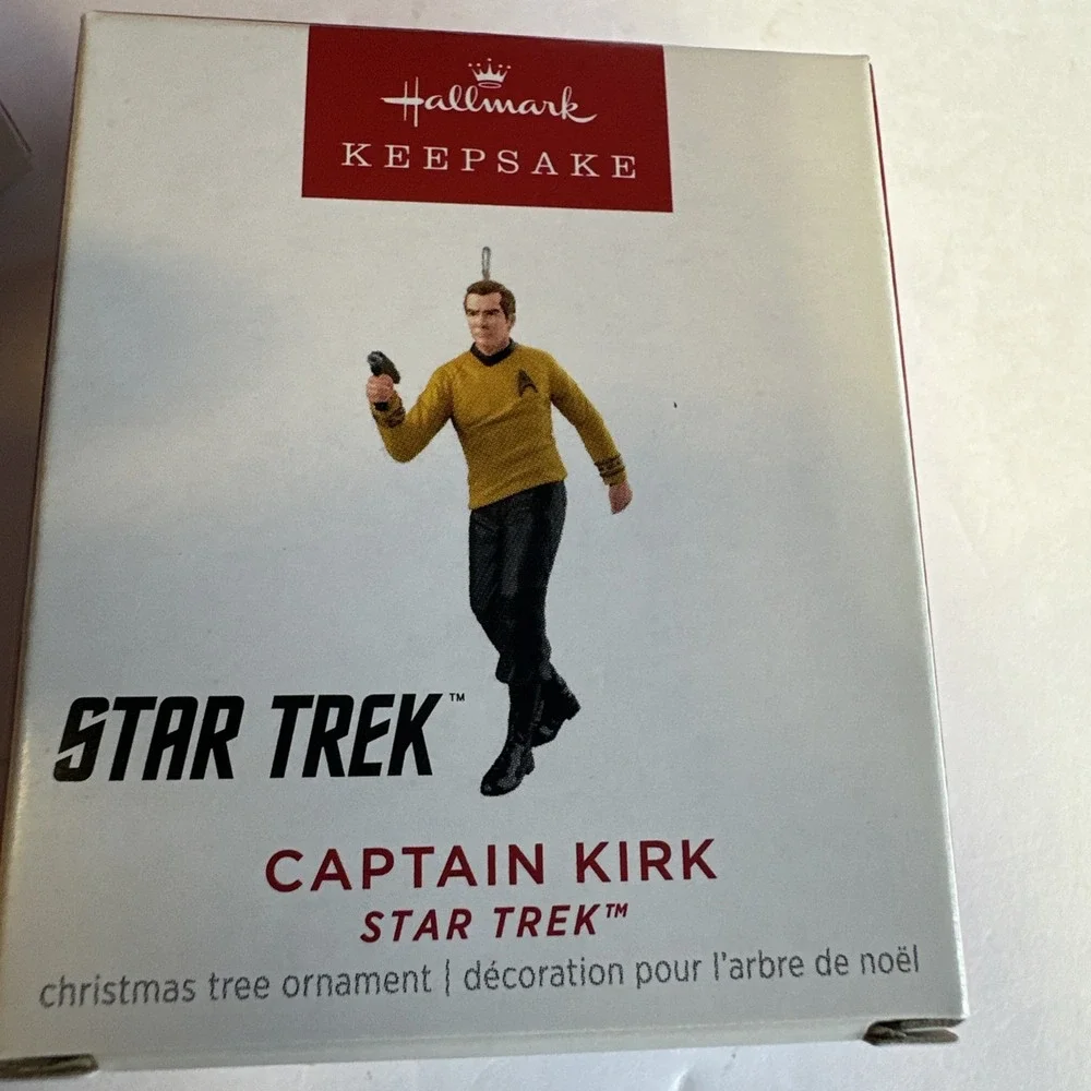 Lot of 3 Star Trek Keepsake Christmas Ornament's First Officer Spock, Cpt. Kirk